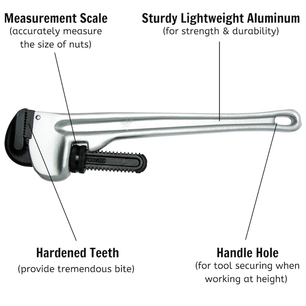 PW12A - 12 Aluminium Pipe Wrench